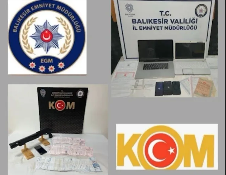 Balıkesir’de organize suç örgütü operasyonu 6 gözaltı