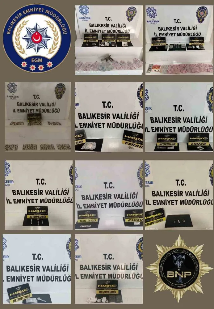 Balıkesir’de uyuşturucu operasyonu: 11 gözaltı
