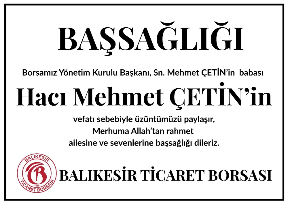 BAŞSAĞLIĞI İLANI 